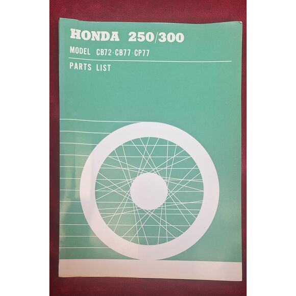 1965 HONDA 250/350 CB72 CB77 CP77 Genuine Parts List- Fantastic Condition! - Picture 1 of 9